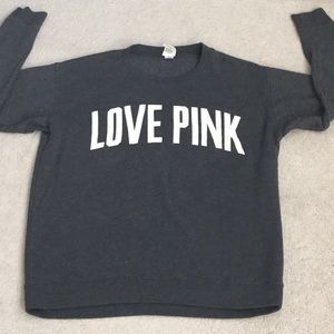 Love Pink Grey Sweatshirt